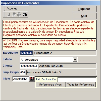 Duplicacion Expedientes